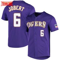 LSU Tigers Brayden Jobert Purple College Baseball Jersey