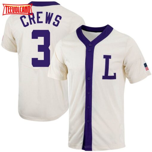 LSU Tigers Dylan Crews Natural College Baseball Jersey