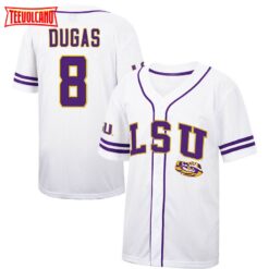 LSU Tigers Gavin Dugas White College Baseball Jersey