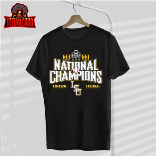 LSU Tigers National Champs 2023 Baseball CWS Bold Champions T-Shirt