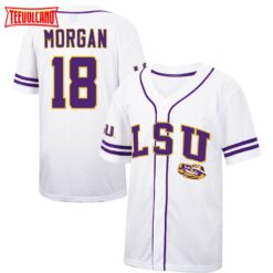 LSU Tigers Tre Morgan White College Baseball Jersey