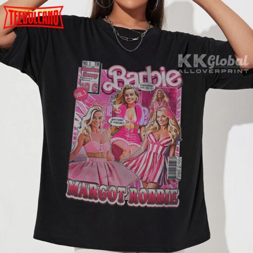 Margot Robbie Barbie Comic Shirt, Barbie Movie 2023 Graphic Tee