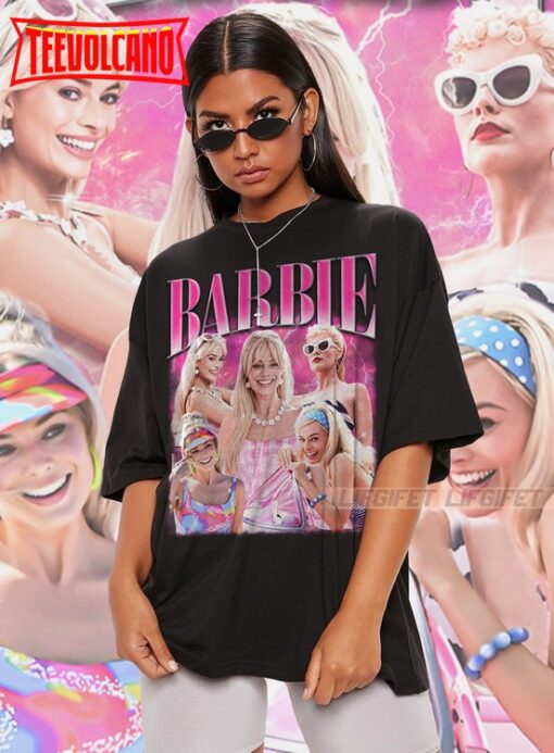 Margot Robbie Vintage Retro Shirt, Margot Robbie Barbie Movie Fan Shirt