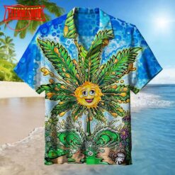 Marijuana Smiley Hawaiian Shirt