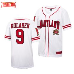 Maryland Terrapins Adam Kolarek College Baseball Jersey White