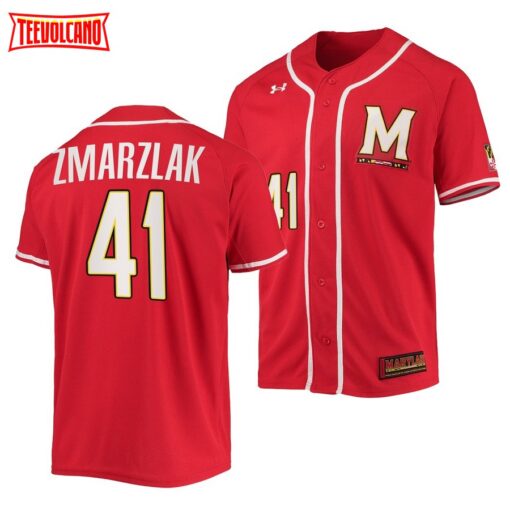 Maryland Terrapins Bobby Zmarzlak College Baseball Jersey Red