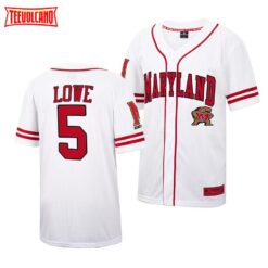 Maryland Terrapins Brandon Lowe College Baseball Jersey White