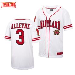 Maryland Terrapins Chris Alleyne College Baseball Jersey White