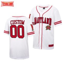 Maryland Terrapins Custom College Baseball Jersey White