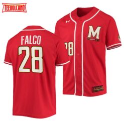 Maryland Terrapins David Falco College Baseball Jersey Red