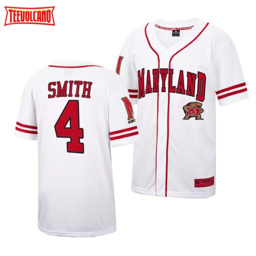 Maryland Terrapins Kevin Smith College Baseball Jersey White