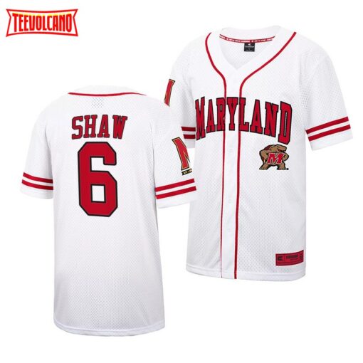 Maryland Terrapins Matthew Shaw College Baseball Jersey White