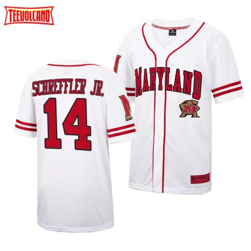 Maryland Terrapins Tony Schreffler Jr. College Baseball Jersey White