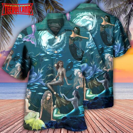 Mermaid In The Dark Deep Sea Hawaiian Shirt