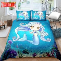 Mermaid Silhouette Of Aquatic Girl Bedding Sets