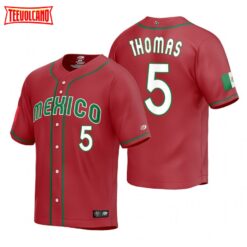 Mexico Alek Thomas Red Replica 2023 World Baseball Classic Jersey