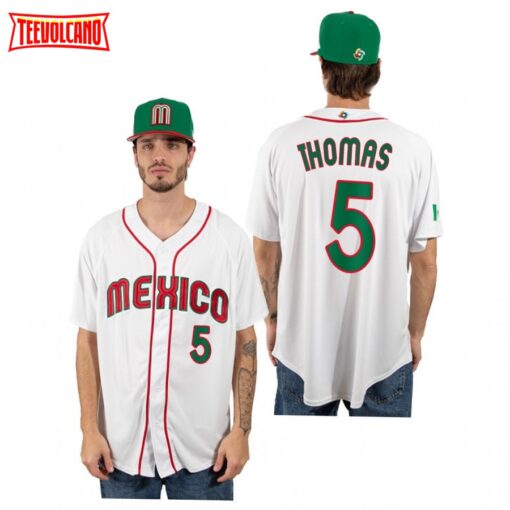 Mexico Alek Thomas White 2023 World Baseball Classic Jersey