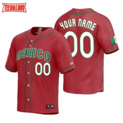 Mexico Custom Red Replica 2023 World Baseball Classic Jersey