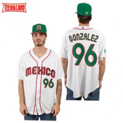 Mexico Felipe Gonzalez White 2023 World Baseball Classic Jersey