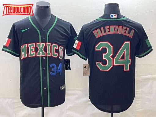 Mexico Fernando Valenzuela Black Navy 2023 World Baseball Classic Jersey