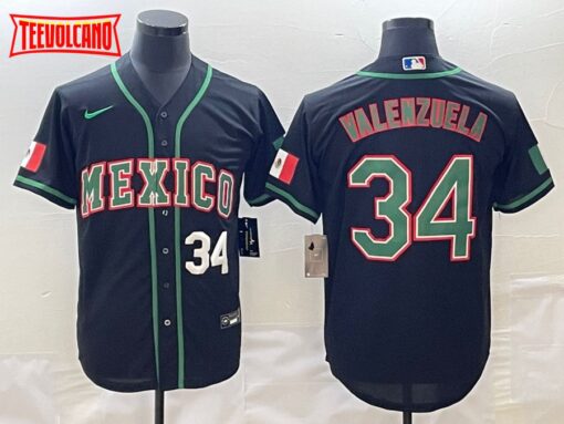 Mexico Fernando Valenzuela Black White 2023 World Baseball Classic Jersey