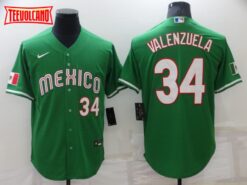 Mexico Fernando Valenzuela Green 2023 World Baseball Classic Jersey