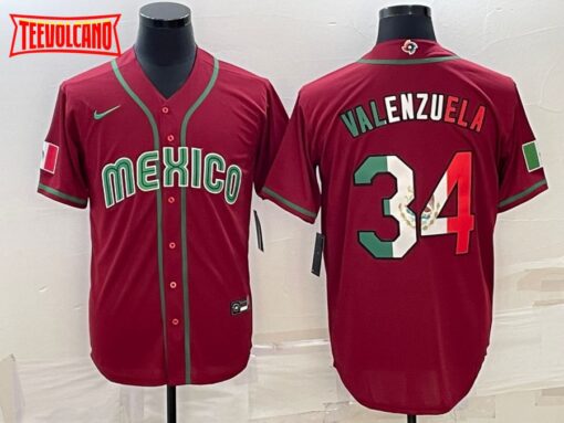 Mexico Fernando Valenzuela Red 2023 World Baseball Jersey