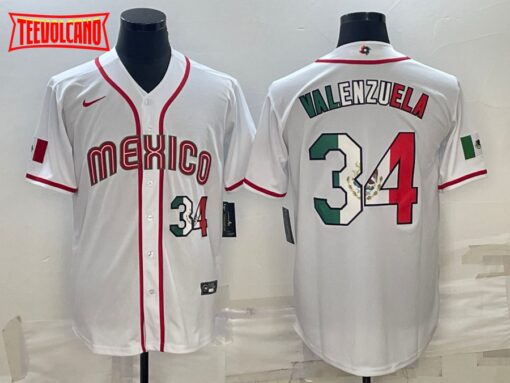 Mexico Fernando Valenzuela White 2023 World Baseball Classic Jersey