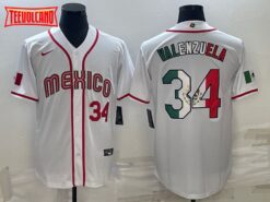 Mexico Fernando Valenzuela White Red 2023 World Baseball Jersey