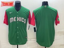 Mexico Green Red 2023 World Baseball Classic Jersey