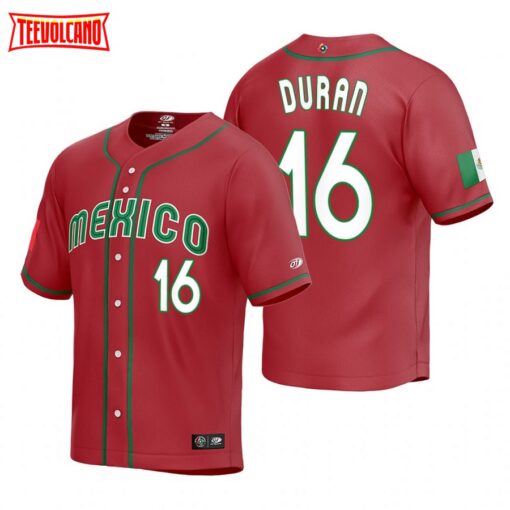 Mexico Jarren Duran Red Replica 2023 World Baseball Classic Jersey