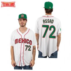 Mexico Javier Assad White 2023 World Baseball Classic Jersey