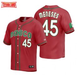 Mexico Joey Meneses Red Replica 2023 World Baseball Classic Jersey