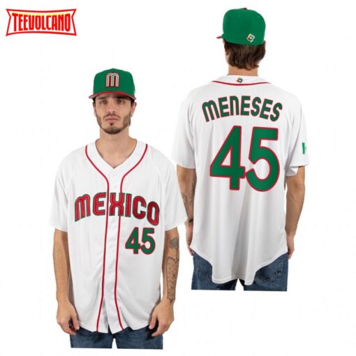 Mexico Joey Meneses White 2023 World Baseball Classic Jersey