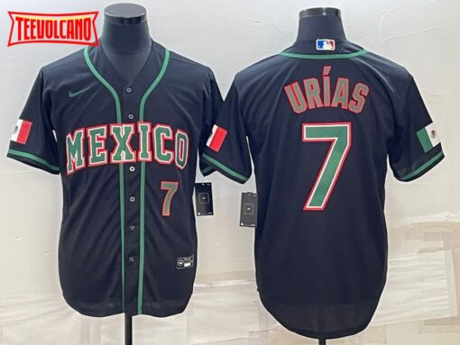 Mexico Julio Urias Black Green 2023 World Baseball Classic Jersey