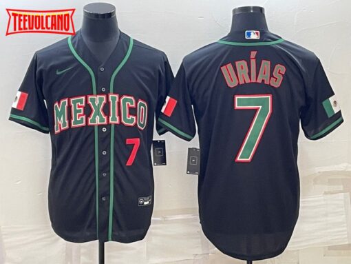 Mexico Julio Urias Black Red 2023 World Baseball Classic Jersey