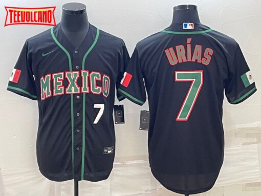 Mexico Julio Urias Black White 2023 World Baseball Classic Jersey