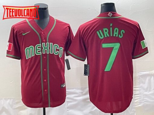 Mexico Julio Urias Red Green 2023 World Baseball Classic Jersey