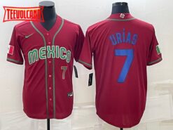 Mexico Julio Urias Red Royal Green Replica 2023 World Baseball Jersey