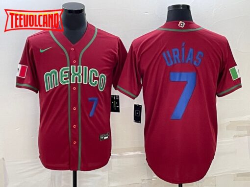 Mexico Julio Urias Red Royal Replica 2023 World Baseball Classic Jersey