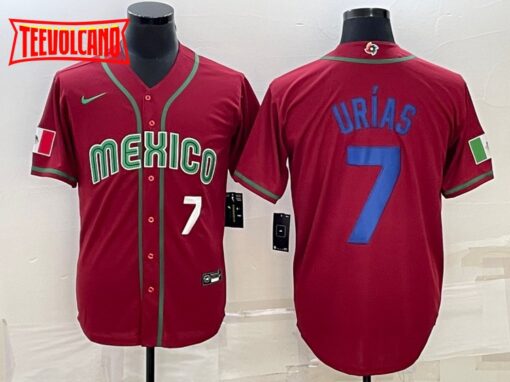 Mexico Julio Urias Red Royal White Replica 2023 World Baseball Jersey