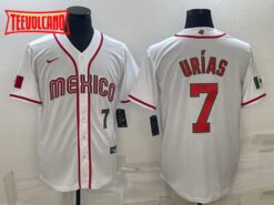 Mexico Julio Urias White Red Green 2023 World Baseball Classic Jersey