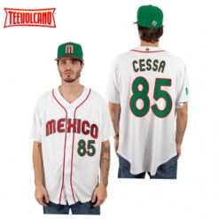 Mexico Luis Cessa White 2023 World Baseball Classic Jersey