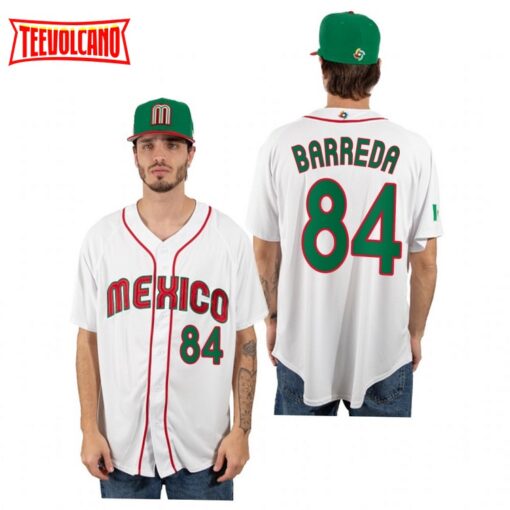 Mexico Manny Barreda White 2023 World Baseball Classic Jersey