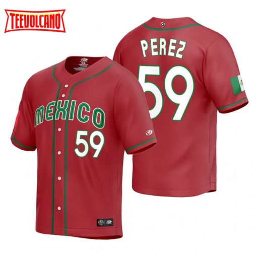 Mexico Oliver Perez Red Replica 2023 World Baseball Classic Jersey