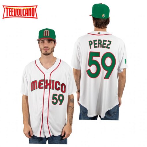 Mexico Oliver Perez White 2023 World Baseball Classic Jersey