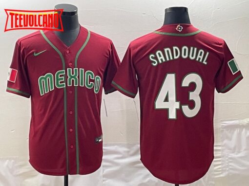 Mexico Patrick Sandoval Red 2023 World Baseball Classic Jersey