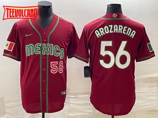 Mexico Randy Arozarena Red Red 2023 World Baseball Classic Jersey