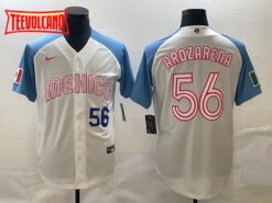 Mexico Randy Arozarena White Blue Navy Pink 2023 World Baseball Jersey