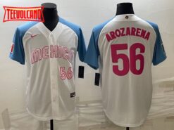 Mexico Randy Arozarena White Blue White 2023 World Baseball Jersey